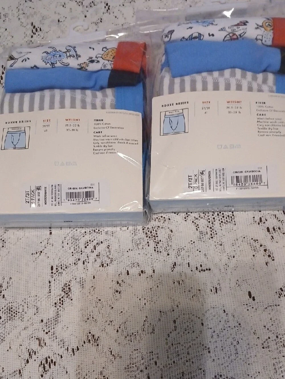Cat & Jack Boy's Boxer Brief 6-Pack - Blue, Red, Gray, White 2packs